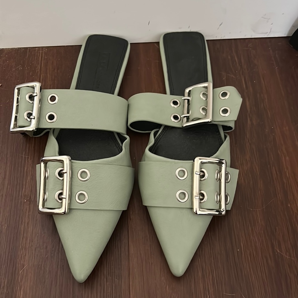 New asos buckle flat loafers size 9